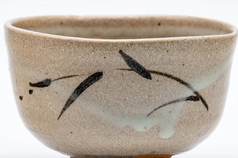 Japanese Matcha Bowl - 井上東也 Tōya Inoue - 鏡山窯 Kyōzan Kiln - Drip-Glazed Karatsu-yaki Chawan - 300ml