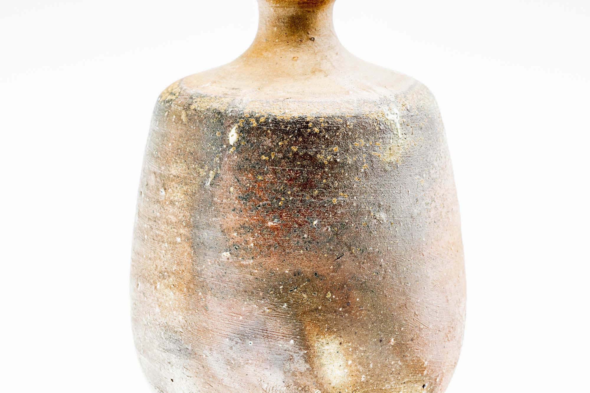 Japanese Tokkuri - Ash Goma Glazed Bizen-yaki Sake Flask