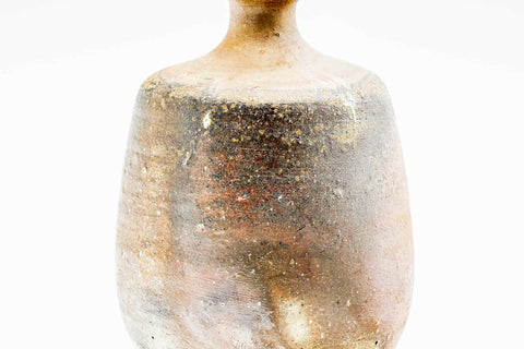 Japanese Tokkuri - Ash Goma Glazed Bizen-yaki Sake Flask