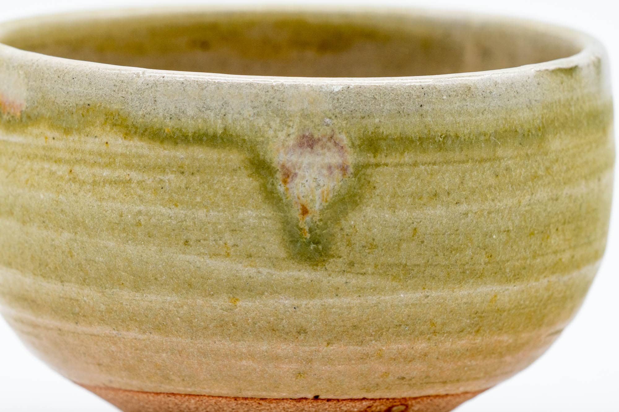 Japanese Teacup - Green Grey Glazed Shigaraki-yaki Yunomi - 150ml