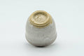Tezumi — Japanese Teacup - White Drip-Glazed Guinomi - 40ml — top-down view of the interior