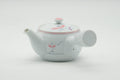 Tezumi — Japanese Kyusu - Floral White Porcelain Arita-yaki Ceramic Filter Teapot - 200ml — three-quarter view from the opposite side