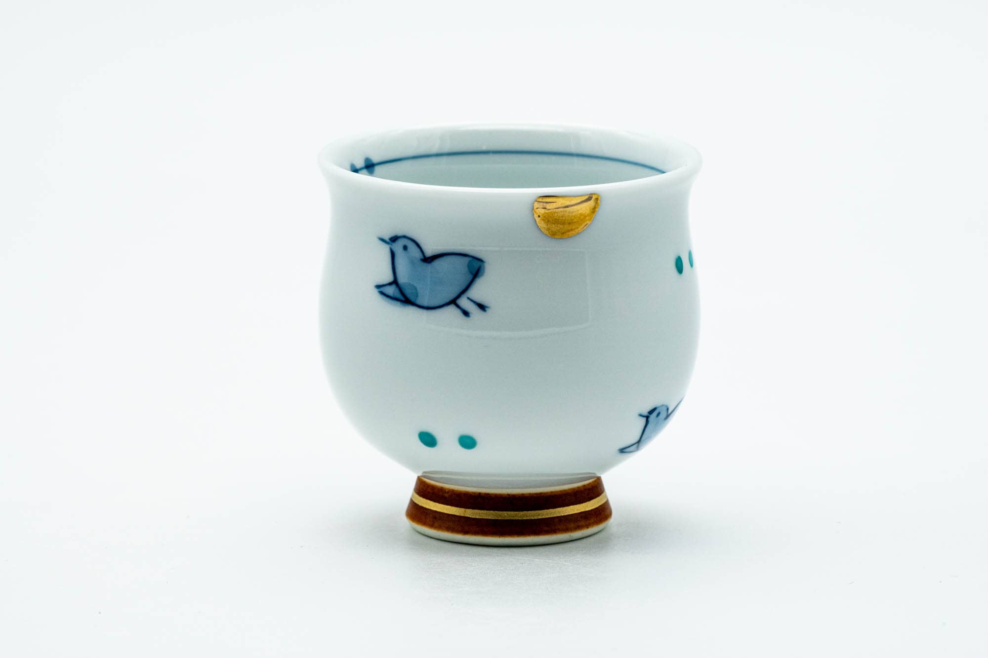 Japanese Teacup - Blue Bird Arita-yaki Yunomi - 100ml