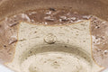 Tezumi — Japanese Matcha Bowl - Floral Beige White Glazed Chawan  - 300ml — closeup of the glaze