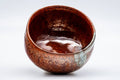 Tezumi — Japanese Matcha Bowl - Vibrant Red Oil Glazed Chawan - 250ml — top-down view of the interior