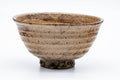 Japanese Matcha Bowl - Rokurome Speckled Irabo-style Chawan - 400ml - front view showing the warm speckled glaze and rim