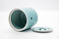 Tezumi — Japanese Mizusashi - Spotted Teal Porcelain Fresh Water Container - 1200ml — top-down view of the interior