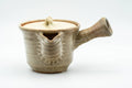 Tezumi — Japanese Kyusu - Beige Weathered Hagi-yaki Do-ake Teapot - 330ml — three-quarter view