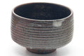Tezumi — Japanese Matcha Bowl - Earthy Milky Glazed Spiraling Chawan - 300ml — inverted showing the foot ring