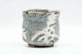 Japanese Teacup - Blue White Shino Glazed Mino-yaki Yunomi - 160ml - front view
