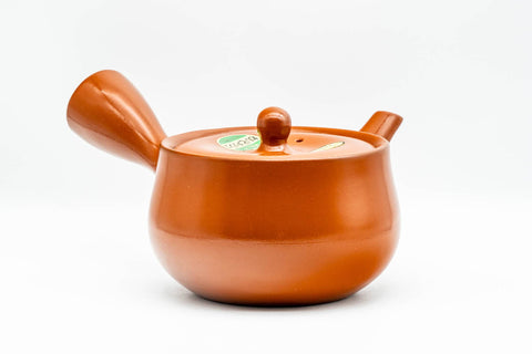 Japanese Kyusu - Classic Red Shudei Tokoname-yaki Mesh Teapot - 370ml