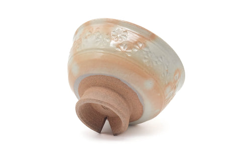 Japanese Teacup - Beige Pink Gohonte Hagi-yaki Yunomi - 140ml