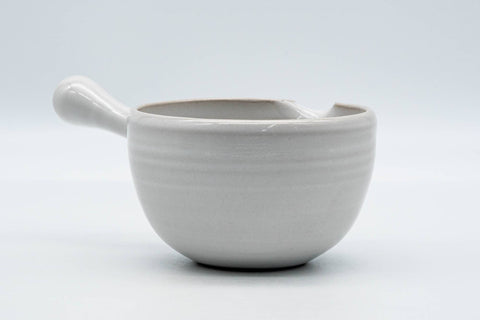 Japanese Yuzamashi - White Glazed Tokoname-yaki Spouted Bowl - 300ml