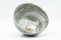 Japanese Matcha Bowl - Grey Hakeme Brush Glazed Ido-gata Chawan - 300ml - Tezumi