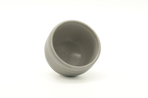 Tezumi — Japanese Teacup - Simple Spiraling Beige Yunomi - 100ml — three-quarter view