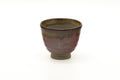 Tezumi — Japanese Teacup - Red Yellow Drip-Glazed Yunomi - 90ml — front view