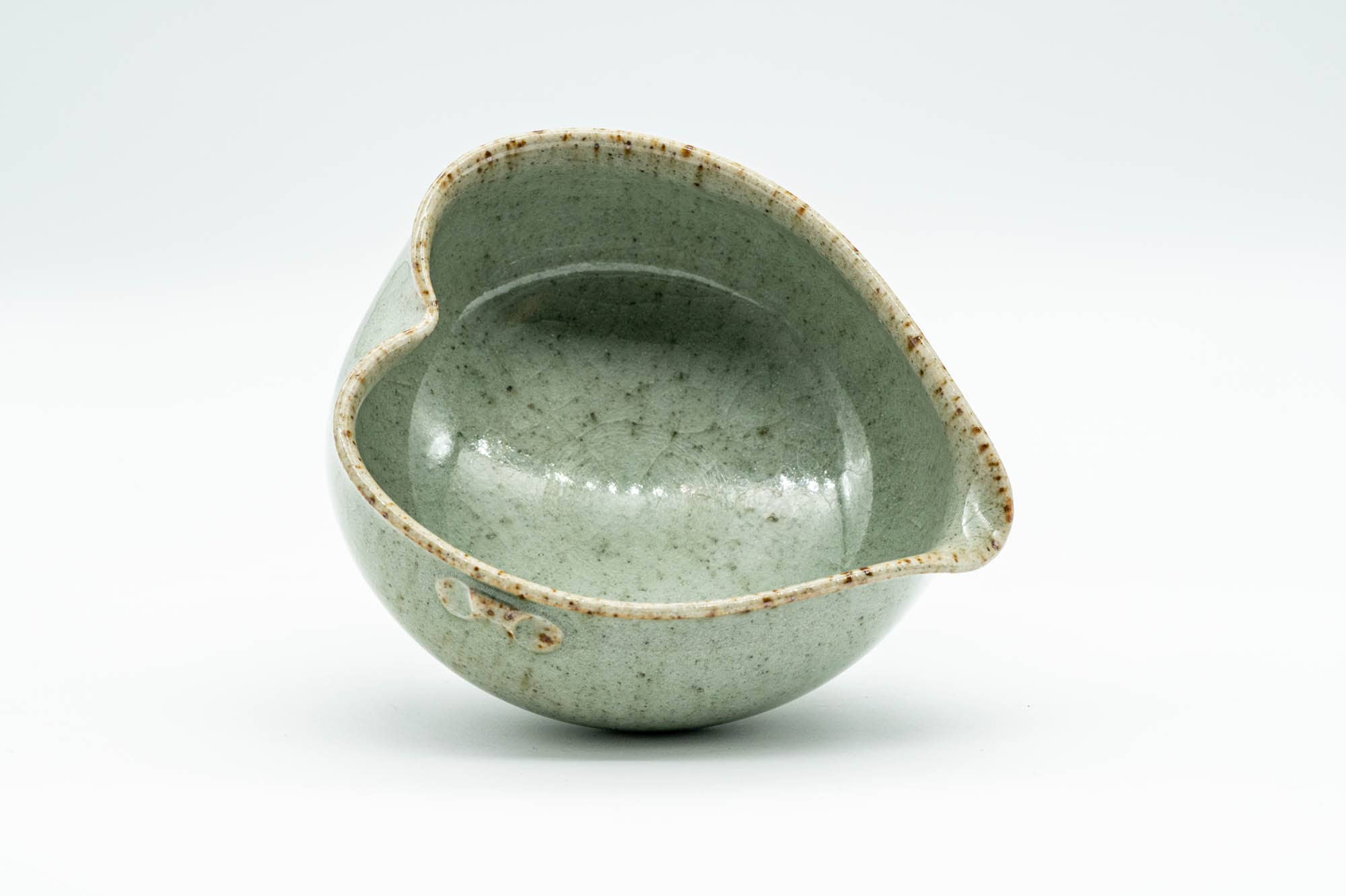 Japanese Katakuchi - Sage Green Speckled Yuzamashi Water Cooler - 130ml - Tezumi