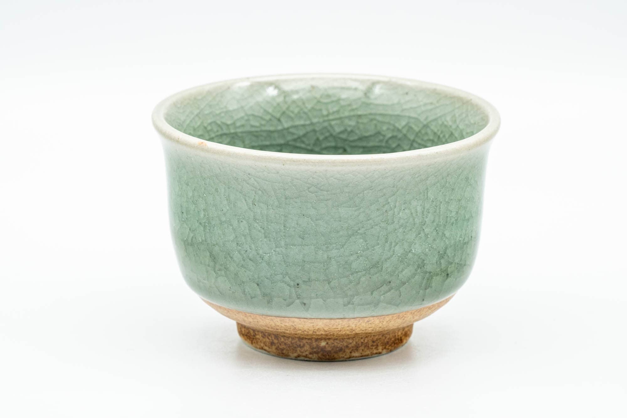 Japanese Teacup - Crazed Celadon Green Yunomi - 120ml - Tezumi
