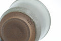 Tezumi — Japanese Teacup - Grey Floral Karatsu-yaki Yunomi - 180ml — inverted showing the foot ring