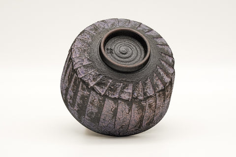 Faceted Purple Kiyomizu-yaki Chawan