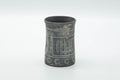 Tezumi — Japanese Teacup - Grey White Mishima Kyo-yaki Yunomi - 155ml — front view