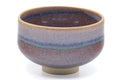Tezumi — Japanese Matcha Bowl - 林山窯 Rinzan Kiln - Blue Gradient Kiyomizu Chawan - 450ml — tipped to show the interior