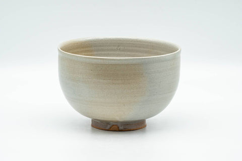 Japanese Matcha Bowl - Beige Grey Glazed Wan-nari Chawan - 350ml - Tezumi