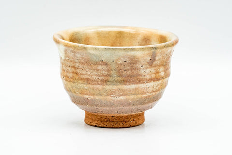 Japanese Teacup - Beige Drip-Glazed Spiraling Hagi-yaki Yunomi - 100ml