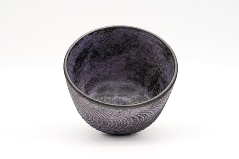Wavy Purple Kiyomizu-yaki Chawan