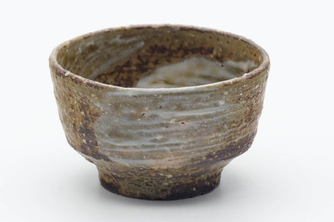 Japanese Teacup - Small Beige Milky Hakeme Guinomi - 30ml