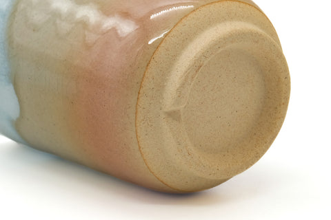 Tezumi — Japanese Teacups - Pair of Meoto Hagi Yunomi - 140ml — tipped to show the interior