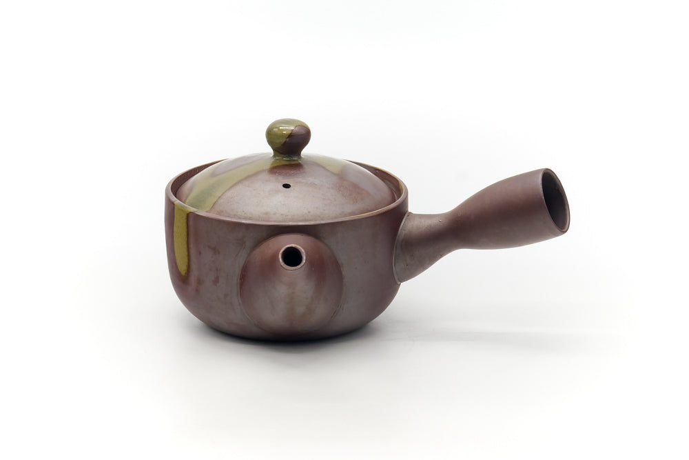 Japanese Kyusu - Ash Glazed Banko Mesh Teapot - 220ml