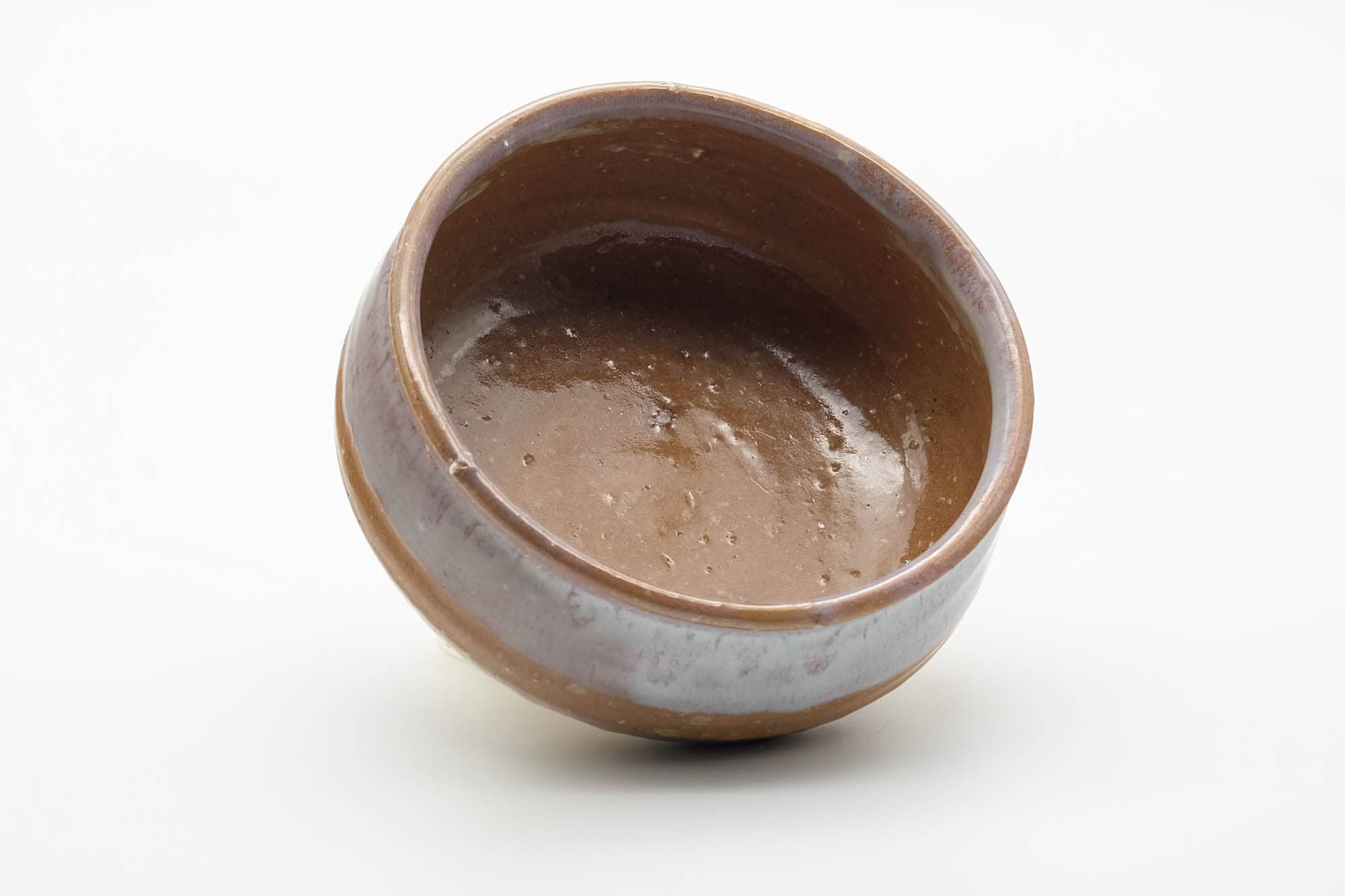 Japanese Kensui - Beige White Glazed Hagi-yaki Water Bowl - 600ml