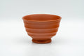 Tezumi — Japanese Teacups - Set of 3 Horizontally Sculpted Tokoname-yaki Yunomi - 90ml — three-quarter view