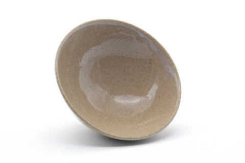 Japanese Matcha Bowl - Abstract Beige Glazed Summer Chawan - 250ml