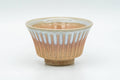 Japanese Teacup - 天鵬山 Tsubaki Kiln - Groovy Hagi-yaki Yunomi - 70ml - Tezumi