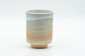 Tezumi — Japanese Teacup - Beige White Peach Tsutsu-gata Hagi-yaki Yunomi - 125ml — front view from another angle