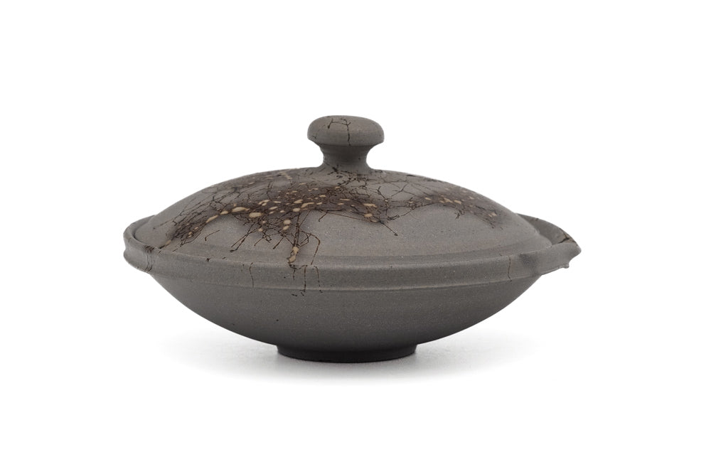 Japanese Shiboridashi - 村田益規 Murata Yoshiki - Grey Mogake Tokoname-yaki Teapot - 50ml