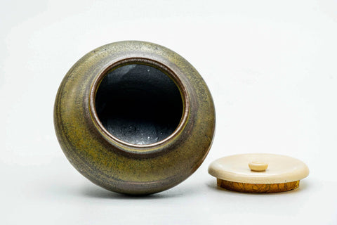 Japanese Chaire - 市野信水 Ichino Shinsui - 信水窯 Shinsui Kiln - Tanba-yaki Chaire with Shifuku