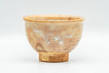 Japanese Teacup - Beige Milky Textured Hagi-yaki Yunomi - 100ml - front view from a slightly different angle