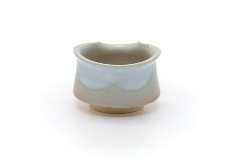 Tezumi — Japanese Katakuchi - Hagi-yaki Yuzamashi Water Cooler - 280ml — tipped to show the interior