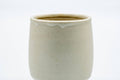 Tezumi — Japanese Teacup - White Glazed Yunomi - 140ml — tipped to show the interior