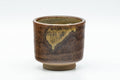 Tezumi — Japanese Teacup - Brown Drip- and White Inner-Glazed Yunomi - 100ml — front view