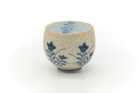 Japanese Teacup - Blue Floral Arita Yunomi - 170ml