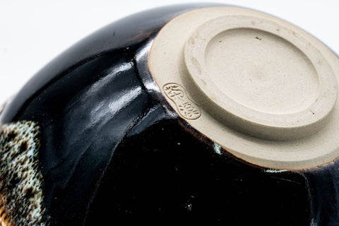 Japanese Matcha Bowl - Black Hare's Fur Glazed Tenmoku-gata Kyo-yaki Chawan - 200ml