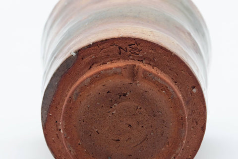 Japanese Teacup - Beige Pink Gohonte Hagi-yaki Spiraling Yunomi - 150ml