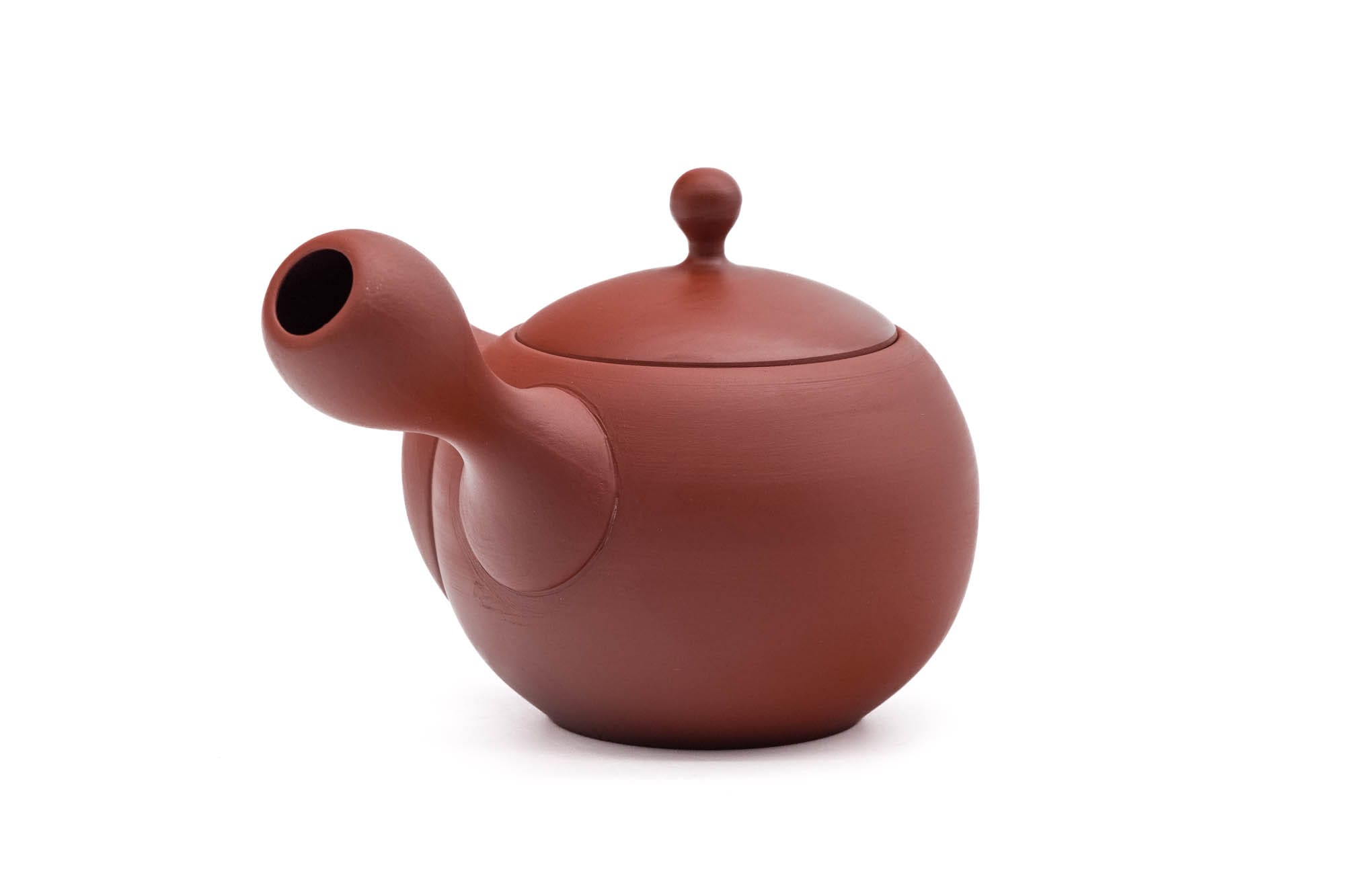 Round Tokoname Red Shudei Teapot - Thumbnail 2