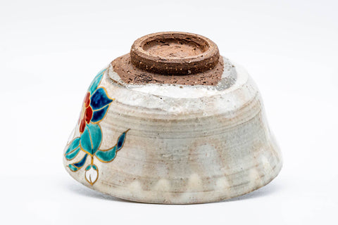 Japanese Matcha Bowl - Floral Kiyomizu-yaki Chawan - 300ml