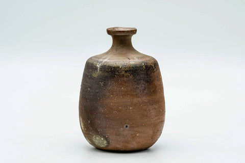 Japanese Tokkuri - Ash Goma Glazed Bizen-yaki Sake Flask