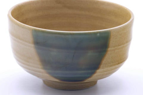 Japanese Matcha Bowl - Green Yellow Glazed Seto-yaki Chawan - 500ml